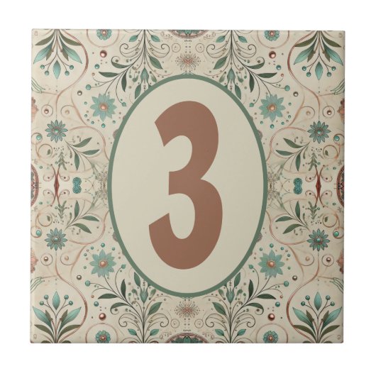 Boho Herb individuell anpassbar Fliese (Vorderseite)