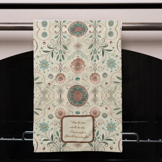 Boho Herb individuell anpassbar Geschirrtuch