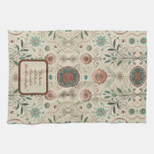 Boho Herb individuell anpassbar Geschirrtuch (Horizontal)