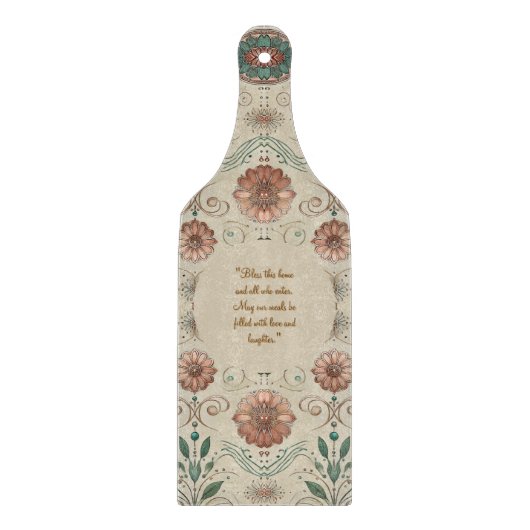 Boho Herb individuell anpassbar Schneidebrett (Vorderseite)