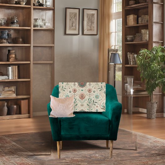 Boho Herb Pattern Fleecedecke