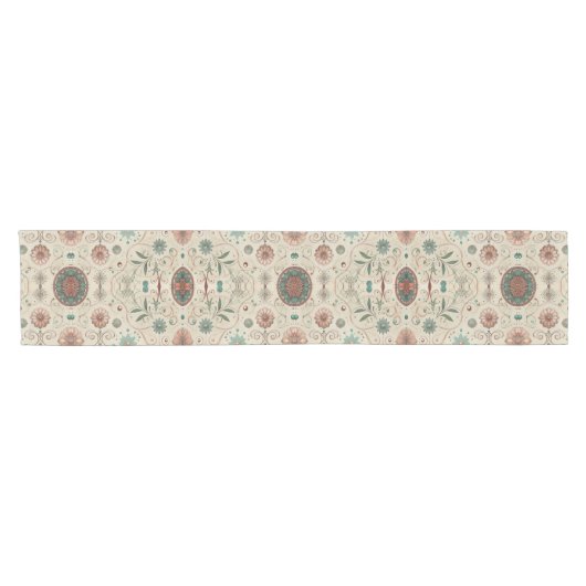 Boho Herb Pattern Kurzer Tischläufer (Horizontal)