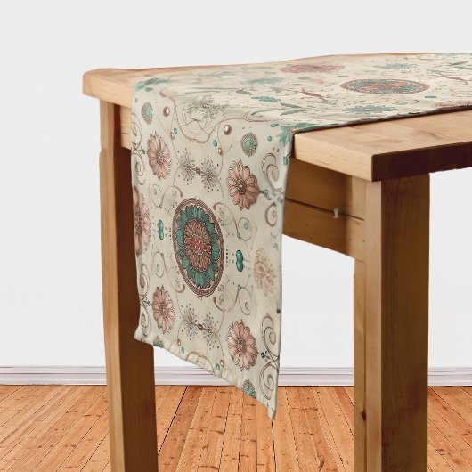 Boho Herb Pattern Kurzer Tischläufer