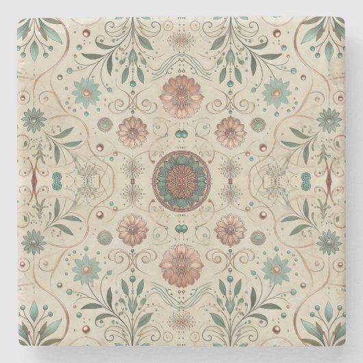 Boho Herb Steinuntersetzer (Vorderseite)