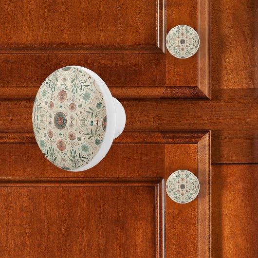 Boho Herbs Pattern Keramikknauf