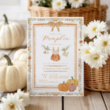 Boho-Herbst-Babyshower für kleines Kürbismädchen