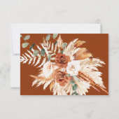 Boho-Herbst-Blumen-Hell-Terrakotta-Minimal Dankeskarte (Rückseite)