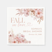 Boho-Herbst-Blumen-Kürbis-Braut-Party Serviette (Vorderseite)