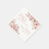 Boho-Herbst-Blumen-Kürbis-Braut-Party Serviette (Ecke)