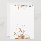 Boho-Herbst-Blumen-Neutrale-Rustikale-Hochzeit Einladung (Rückseite)