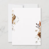 Boho-Herbst-Blumen-Neutrale-Rustikale-Hochzeit RSVP Karte (Rückseite)