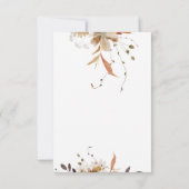 Boho-Herbst-Blumen-Neutrale-Rustikale-Hochzeit Save The Date (Rückseite)