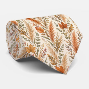 Boho-Herbst-Blumen-Pampasgras-Botanische-Hochzeit Krawatte