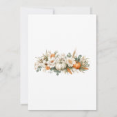 Boho-Herbst-Blumenanordnung Geburtstag Einladung (Rückseite)