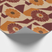Boho-Herbst-Blumenmuster Geschenkpapier (Ecke)