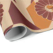 Boho-Herbst-Blumenmuster Geschenkpapier (Rolleneckpunkt)