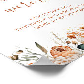 Boho Herbst Brautparty Poster (Ecke)
