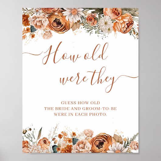 Boho Herbst Brautparty Poster (Vorne)