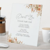 Boho Herbst florale Desserts Bar Zeichen Sockelschild (In Situ)