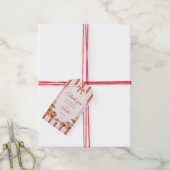 Boho Herbst Gestreifter Bogen Kürbis 1. Geburtstag Geschenkanhänger (Mit Garn)