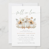 Boho-Herbst-Hochzeitsdusche mit QR-Code Einladung (Vorderseite)