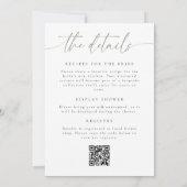 Boho-Herbst-Hochzeitsdusche mit QR-Code Einladung (Rückseite)
