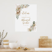 Boho-Herbst-Hochzeitsprobe-Dinner-Empfang Poster (Küche)