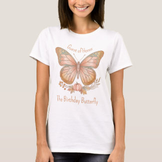 Boho-Herbst-Kürbis-Geburtstags-Schmetterlings-T-Sh T-Shirt