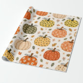 Boho Herbst Kürbis Geschenkpapier (Ungerollt)