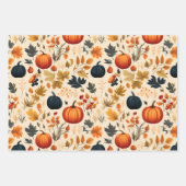 Boho Herbst mit Sonnenblumen, Florals und Pumpkin Geschenkpapier Set (Vorderseite 3)
