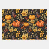Boho Herbst mit Sonnenblumen, Florals und Pumpkin Geschenkpapier Set (Vorderseite)