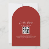 Boho-Herbst-QR-Code-Hochzeit Einladung (Rückseite)