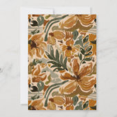 Boho Herbst Terracotta Florenz Einladung (Rückseite)