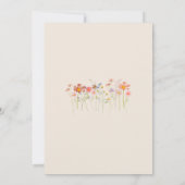 Boho-Herbst-Wildblumenwiese-Hochzeit Save The Date (Rückseite)