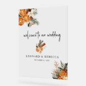 Boho Herbst Winter Floral Wedding Acrylzeichen Acrylschild (Winkel)