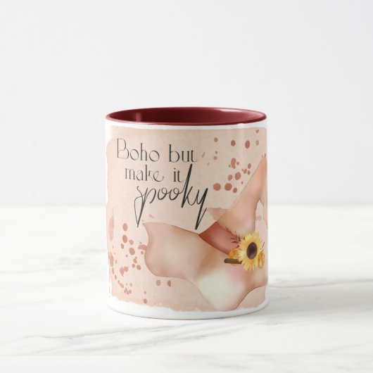 Boho-Herbst-Zitat Tasse (Zentrum)