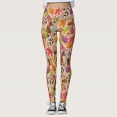 Boho Herbstapricot-Leggings Leggings (Vorderseite)