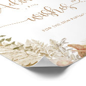 Boho-Herbstberatung und -wünsche Poster (Ecke)