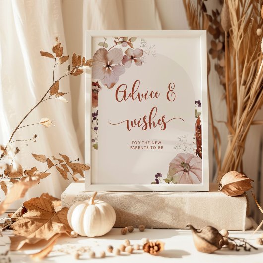Boho Herbstberatung und -wünsche Poster