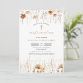Boho Herbstbestätigung Einladung (Stehend Vorderseite)
