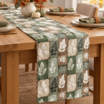Boho-Herbstblätter-Sage-Erdige-Braun-Muster