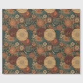 Boho-Herbstblumen-Designer Geschenkpapier (Flach)