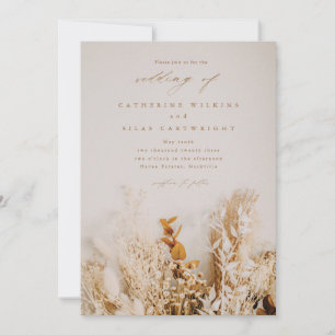 Boho-Herbstblumen-Hochzeit Einladung