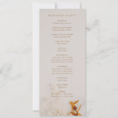 Boho-Herbstblumen-Hochzeitsprogramm Einladung (Rückseite)