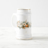 Boho-Herbstblumenarrangement Bierglas (Vorderseite Links)