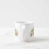 Boho-Herbstblumenarrangement Espressotasse (Rückseite)