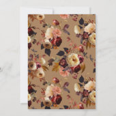 Boho Herbstdusche Floral Bridal Einladung (Rückseite)