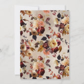 Boho Herbstdusche Floral Bridal Einladung (Rückseite)