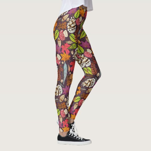 boho Herbstfall-Leggings Leggings (Rechts)
