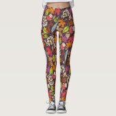 boho Herbstfall-Leggings Leggings (Vorderseite)